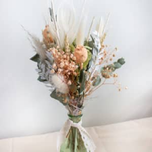 Vase de fleurs séchées - vert