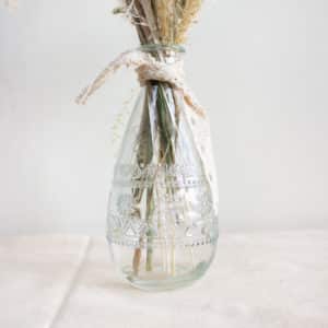 Vase de fleurs séchées - blanc