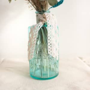 Vase de fleurs séchées - bleu