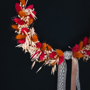 Couronne de fleurs séchées